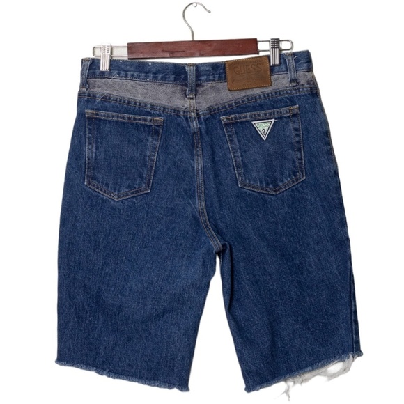 Guess Georges Marciano Cutoff Denim Shorts 90s Size 36 Waist 32 Vintage Retro - Picture 2 of 13